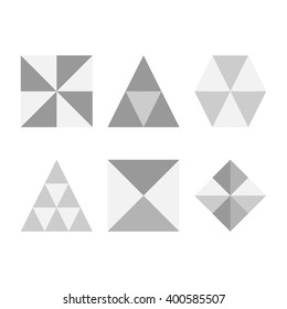 Logo design elements. Geometrical icons. Simple and minimalistic. Vector illustration.