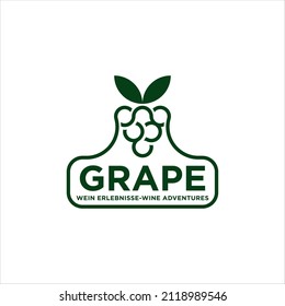 logo design elements. grape fruit line label.vintage and landscape.