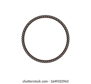Logo design elements. stylish ring frame, circular frame, metallic ropes vector isolated
