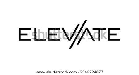 logo design elevate, typography text font elevate
