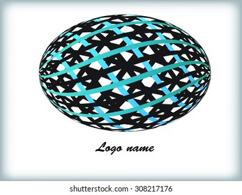 Logo design. ellipse  shape. Vector illustration.