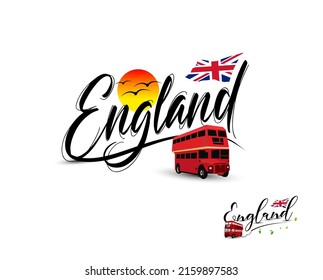 Logo design with "England" text