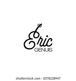 Logo design with Epic being the guitar symbol