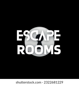 Logo design escape rooms vector image
