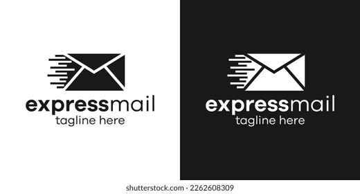 logo design express fast send email message icon illustration