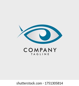 logo design of an eye resembling a fish