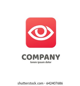 Logo design eye vector template. Illustration design of logotype business oculist clinic flat symbol. inspiration pictogram