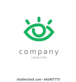 Logo design eye vector template. Illustration design of logotype business oculist clinic flat symbol. inspiration pictogram