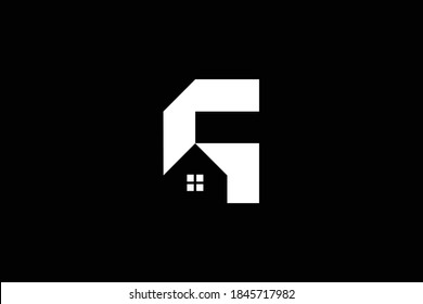 Diseño de logotipo de F en vector para construcción, casa, inmueble, edificio, propiedad. Mínimo asombroso diseño de logotipo profesional de moda en fondo negro.