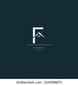 Logo design of F in vector for construction, home, real estate, building, property. Minimal trendy icon design template.