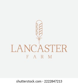 Logo Design for Farm. Simple One color design. Minimalistic logo design. 