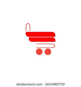 design de logotipo para compras rápidas, carrinho, mercado. modelo de design de logotipo, ícone, vetor, símbolo, criativo, ideia, Indonésia.