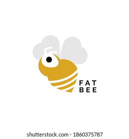 Logo design with fat bee concept in eps vector