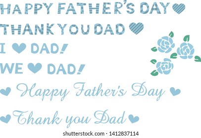 Logo Design for Father's Day.
Collection of design materials.