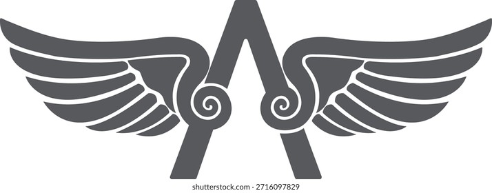 Un diseño de logotipo. Diseño de logo de plumas. Diseño del logotipo del pájaro del águila. Vector de icono de halcón. Diseño de logotipo volador.
