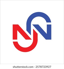 The logo design features 2 letters N, red and blue intertwined