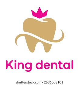A logo design featuring a crown and tooth, incorporating red, green, blue, and yellow color elements. The design utilizes Helvetica and Courier fonts.