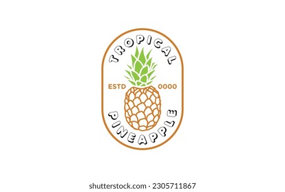  logo design featuring the iconic pineapple symbol, representing warmth, hospitality, and tropical vibes. It exudes a welcoming and playful aesthetic, making it ideal for businesses and brands seeking