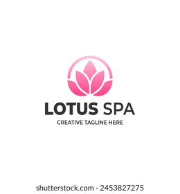 logo design featuring a lotus flower, evoking themes of tranquility, purity, and rejuvenation. Ideal for spas, wellness centers, or beauty brands