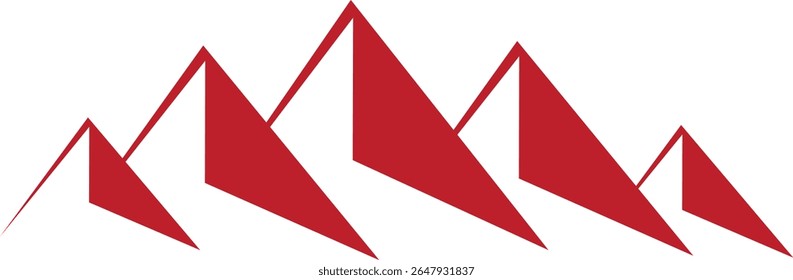 Logo design featuring mountains, ideal for extreme sports clothing or a tourism company.