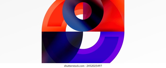 A logo design featuring a red, blue, and purple circle with a smaller circle in the center, set against a white background. This graphic pattern resembles a musical instrument in macro photography