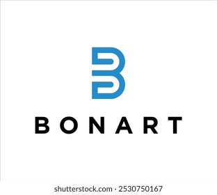 Logo design featuring a stylized letter 'B' and the word 'BONART' in modern typography.
