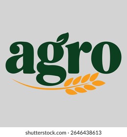 A logo design featuring the text AGRO in a bold, modern sans-serif typeface, rendered in a vibrant emerald green color.
