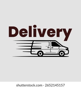 A logo design featuring the word "Delivery" in a bold sans-serif font, colored a vibrant crimson red against a clean white background. 