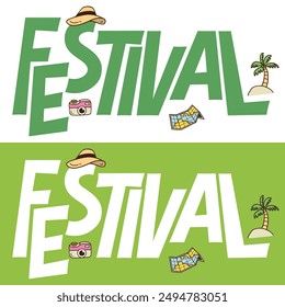 Logo design for festival travel fair concept 