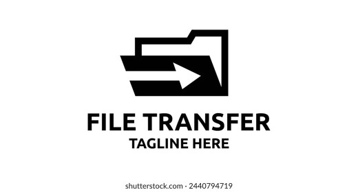 logo design file transfer, data, creative logo design, template, symbol, icon, idea.