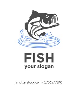 logo design with a fish,vector.