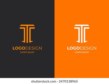 logo design with flat minimalist