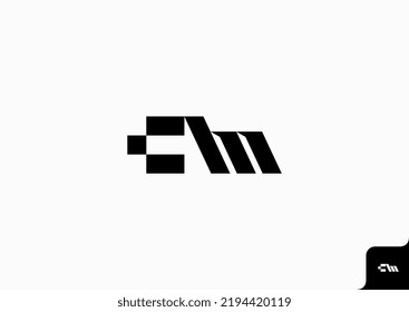 diseño de logotipo con concepto minimalista plano