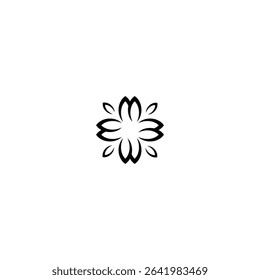 logo design flower 1E element illusion vector