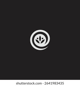 logo design flower 2E element illusion vector