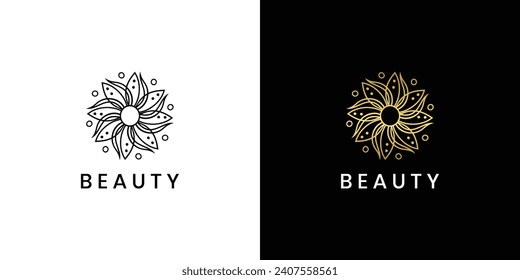 logo design flower leaf template