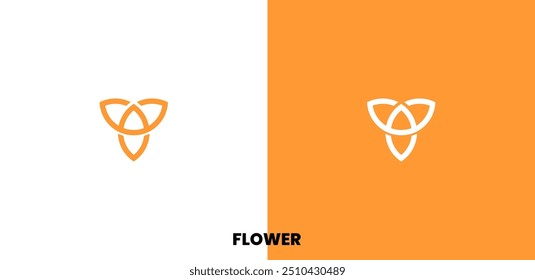 Diseño del logotipo, diseño de la flor, premium, moderno, simple.