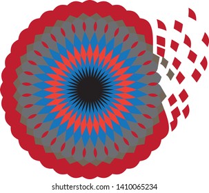
logo design with flower shape
