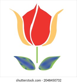 logo design for flower.flower logo vector art illustration.flower icon design.rose template design