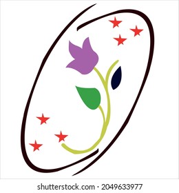 logo design for flower.flower logo vector art illustration.flower icon design.rose template design
