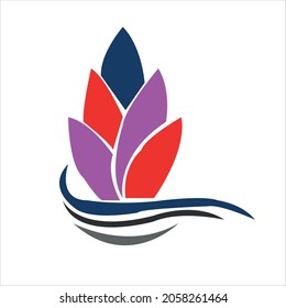 Logo-Design für fllower.fllower Logo Vektorgrafik.fllower Icon design.rose Template-Design