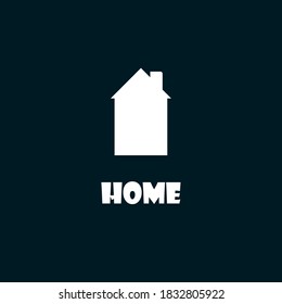 
logo for design in the form of a house with text. print for clothes and badges. poster in the style of minimalism