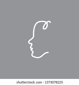 logo design in the form of a human face or also the letter 'C' with a smooth and simple line field.