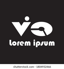 logo design in the form of letters v and o for your company