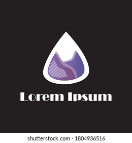 logo design in the form of an oval triangle shaped water drop for your company