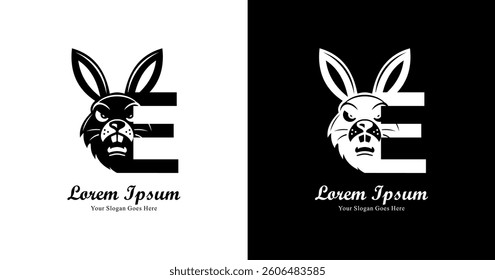 The logo design is in the form of a rabbit's head combined with the letter E