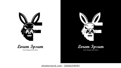 The logo design is in the form of a rabbit's head combined with the letter F