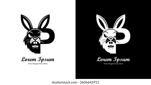 The logo design is in the form of a rabbit's head combined with the letter P