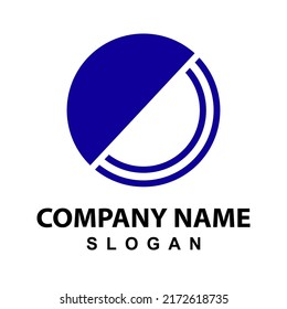 logo design in the form of a round blue letter o