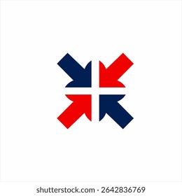 The logo design is four arrows forming a clover leaf formation.